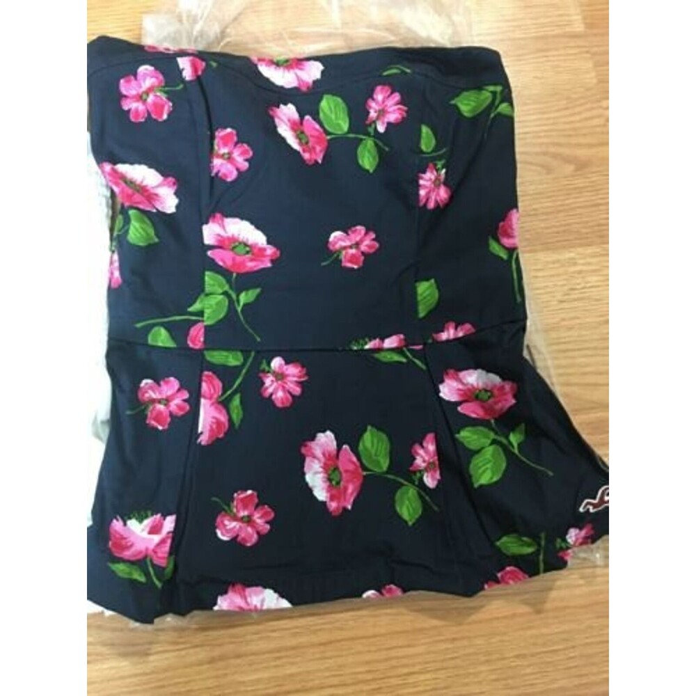 Hollister Strapless Floral Summer Tube Top Size Medium NWT - Picture 2 of 3